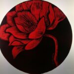 Delphine , Lumverre - pavot profil, rouge