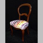 chaise Louis-Philippe tissu confetti Décors de Sièges